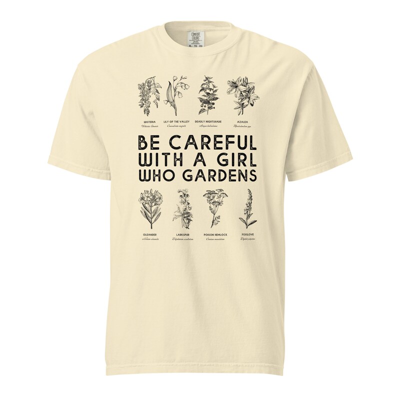 Deadly Toxic Plant shirt, Be Careful with a Girl Who Gardens Cottagecore Toxic Plant Sweatshirt, Deadly Poison Plant Witchy Sweatshirt