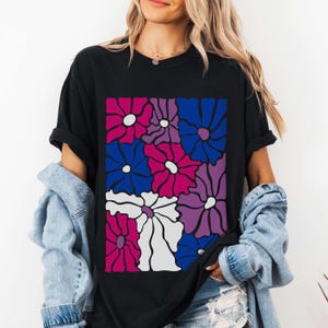 Subtle Bi Pride Flag, Comfort Colors Bisexual Pride Floral Tee, Pride Month LGBTQIA+ Apparel, Why Not Both, Bisexual Clothing, Proud Ally