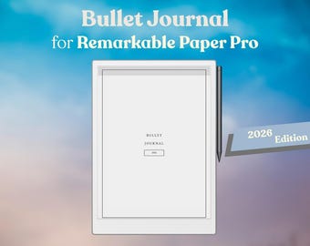 Remarkable Paper Pro Bullet Journal Template