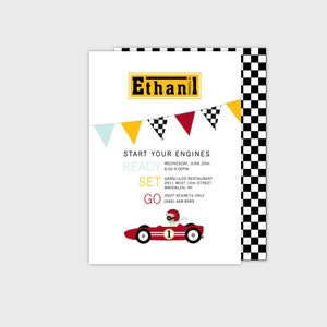 Customized Ferrari Birthday Invite, 5x7 Digital, Birthday Party