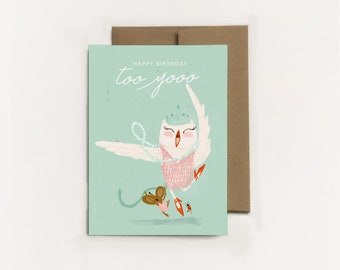 Owl Happy Birthday Card by Missy VanWagoner