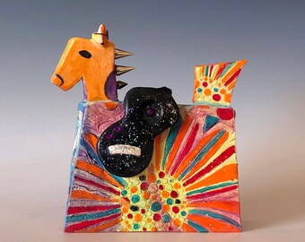 Rockin’ Horse small ceramic horse sculpture