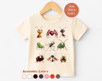 Kids Bug T-Shirt: Cartoon Insect Lover Tee, Outdoor Adventure
