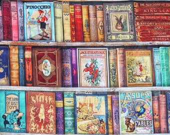 Bookshelf - Library of Rarities - 100% Cotton Fabric - 1 yard - more for one continuous piece