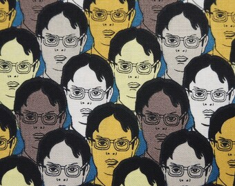 On Sale - The Office TV Show - Dwight Schrute - 100% Cotton Fabric - 1 Yard - more for one continuous piece