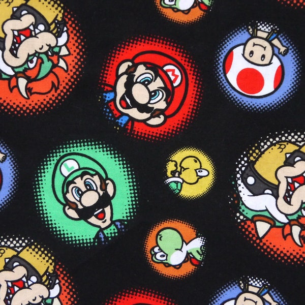Burst Dots - Super Mario - Nintendo for Springs Creative 2016 - 100% Cotton - 1 Yard - more for one continuous piece
