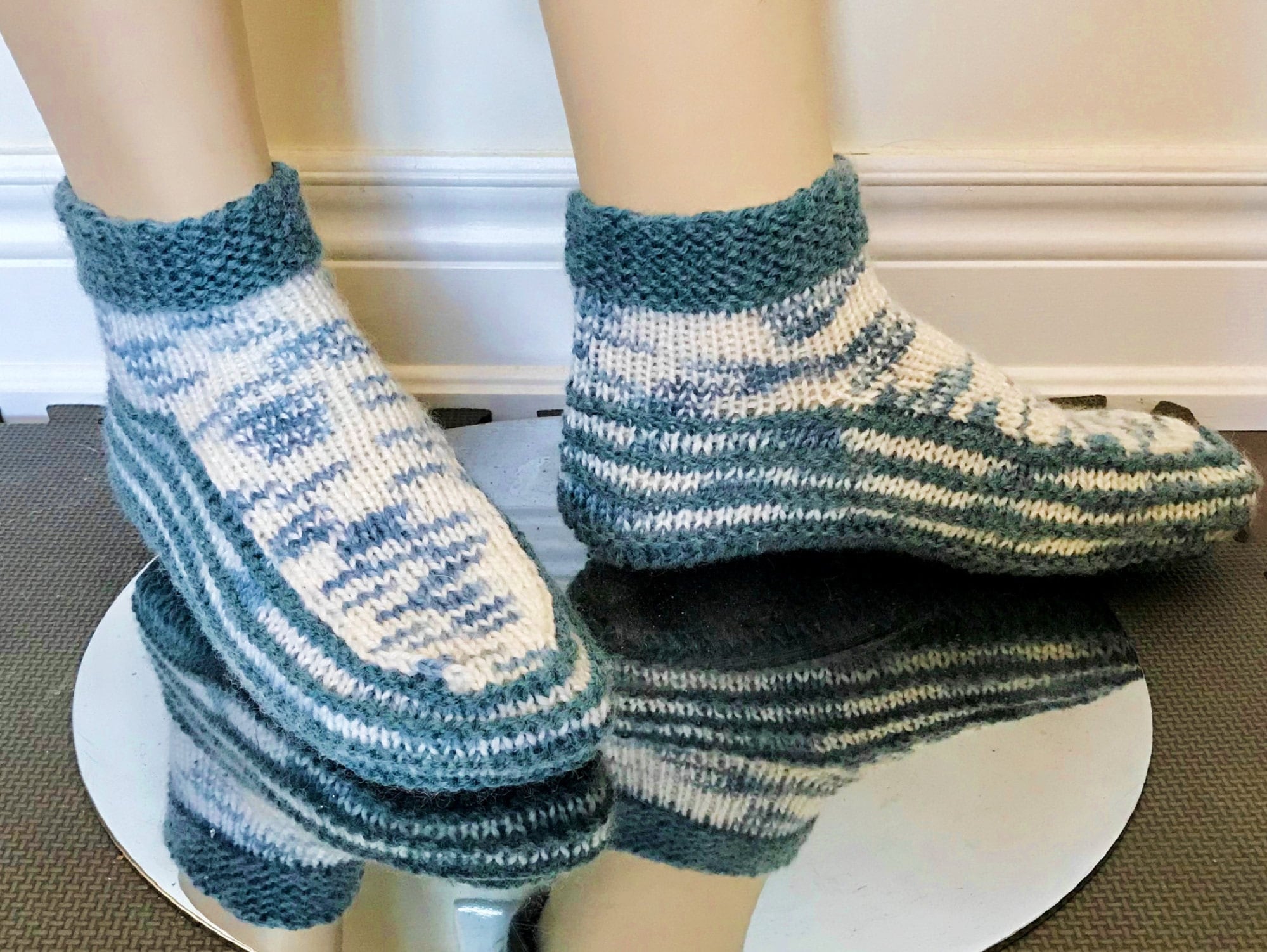 PATTERN: 3 Sizes Men's Knitted Basic Slippers-boots - Etsy