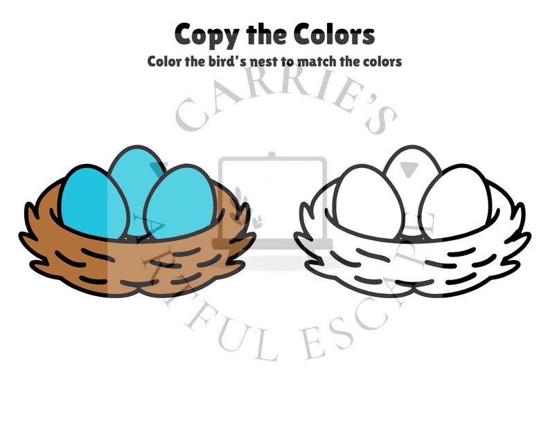 Spring Copy Spring Copy the Colors Printable | Preschool Color Matching Activity ...