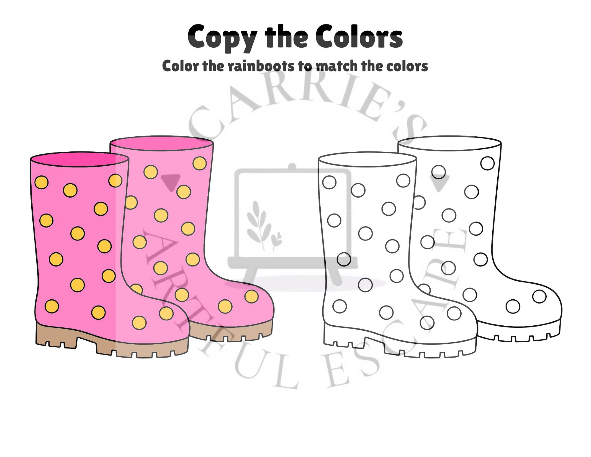 Spring Copy Spring Copy the Colors Printable | Preschool Color Matching Activity ...