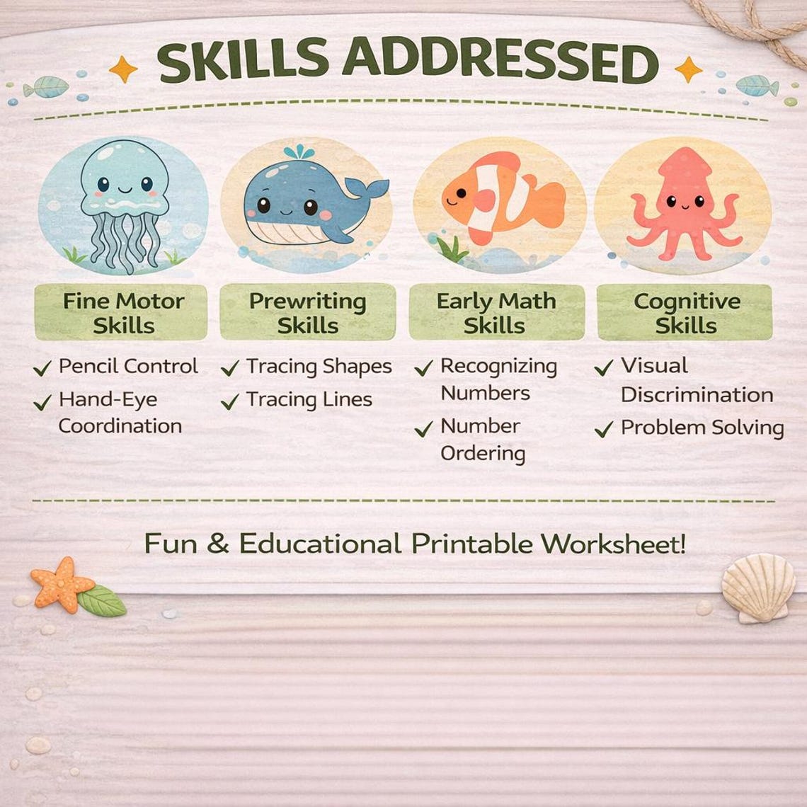 Aquatic Animals I Spy Printable | Counting Worksheet | Preschool Math ...