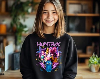 Huntrix Youth Sweatshirt, Kpop Saja Girls Fan Shirt