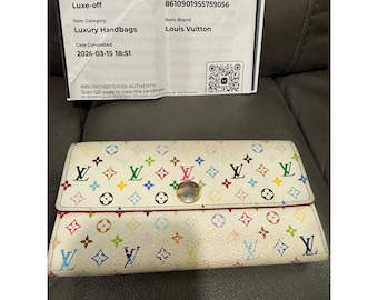 Cartera Louis Vuitton Sarah blanca con monograma multicolor, Takashi Murakami CA0161