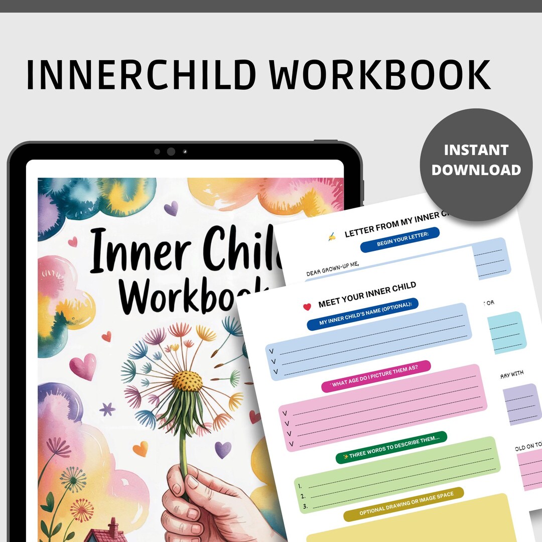 Inner Child Worksheets.pdf Inner Child Healing Workbook Printable Therapy Journal Shadow Work ...