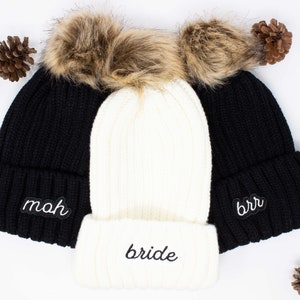 Bride Beanie Tribe Beanie Pom Pom Beanies Winter - Etsy