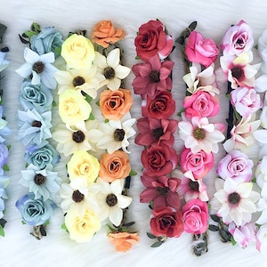 Bachelorette Flower Headbands | Floral headbands for bride | Floral crowns