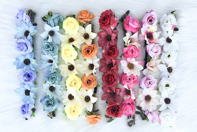 Bachelorette Flower Headbands | Floral headbands for bride | Floral crowns 