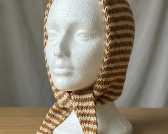 Crochet Hood Scarf Tunisian Easy Striped Crochet : crochet Pattern Digital Download
