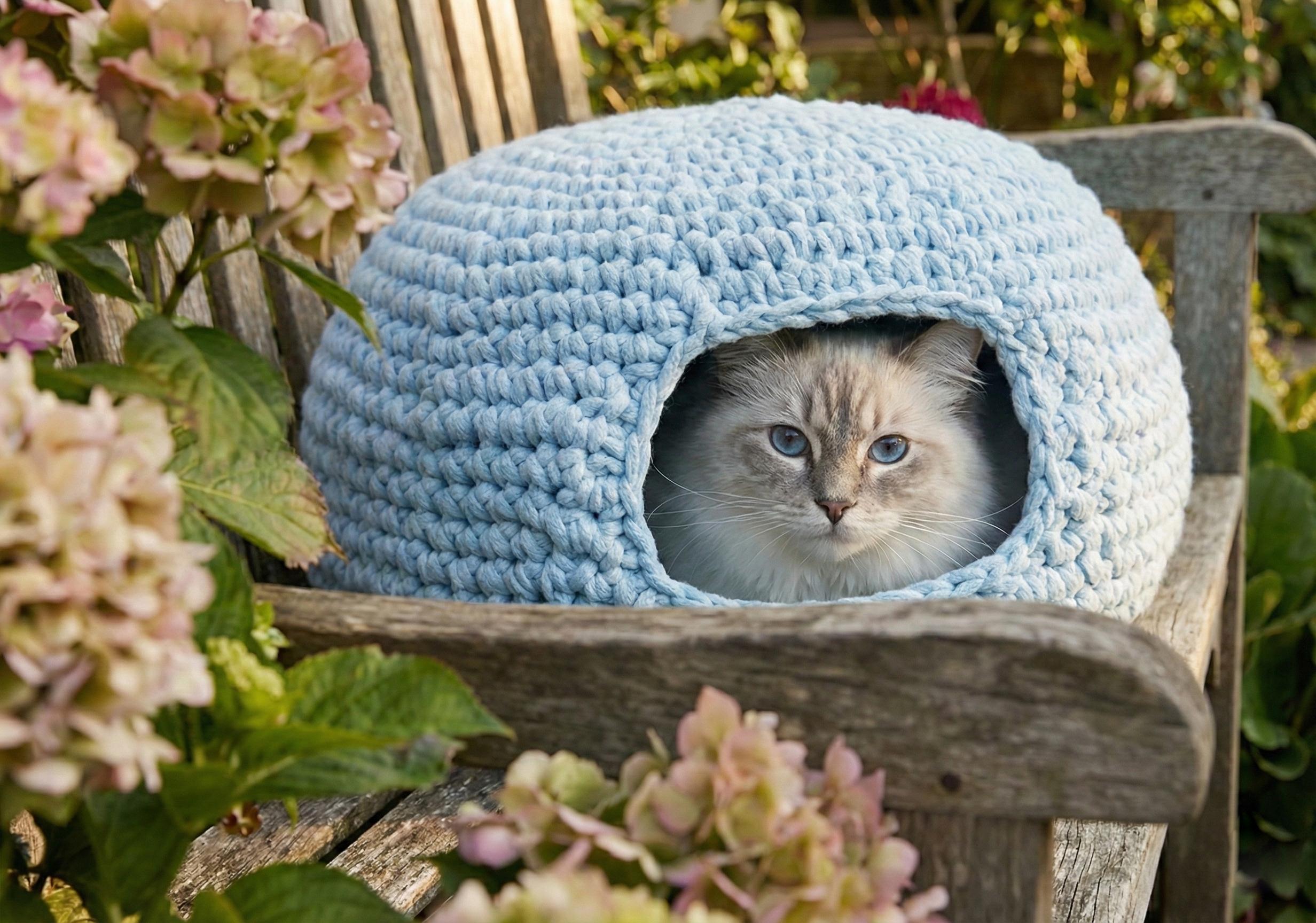 33 Cat Couch Crochet Patterns: Unleash Your Creativity with Fun & Stylish Designs 25 Crochet Cat Cave Pattern: Chunky Yarn Pet Modern Caty