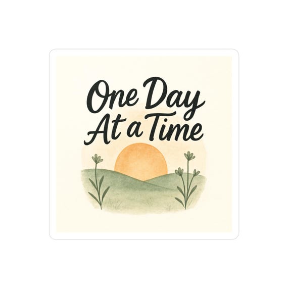 Motivational Vinyl Decal - One Day At a Time Stickers, Inspirational Wall Art, Positive Quotes Decoration, Self-Care Gifts, Home [...]
