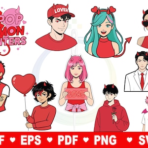Cazadores de demonios del K-Pop SVG / Arte vectorial del grupo femenino Huntrix / Huntrix Rumi Mira Zoey SVG / Diseño imprimible de ídolos del K-Pop / SVG de grupos de ídolos del K-Pop