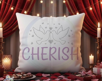 Colombe coeur Saint-Valentin SVG | Cherish Love Design, prêt pour Cricut (téléchargement numérique)