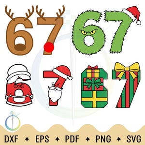 Grinchen julnummer SVG | Gen Z Trend Design (digital nedladdning)