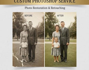 Servicio profesional de Photoshop / Edición de fotos personalizada, eliminación de fondo, adición o eliminación de objetos, retoque fotográfico, restauración de imágenes.