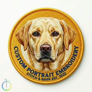 3D-broderad lapp för husdjursporträtt, anpassad hund- och kattfotosömnad