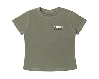 Camille Tredoux Women's Vintage Wash Slim Fit T-shirt