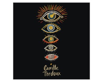 I AM Square Vinyl Sticker | Camille Tredoux illustration