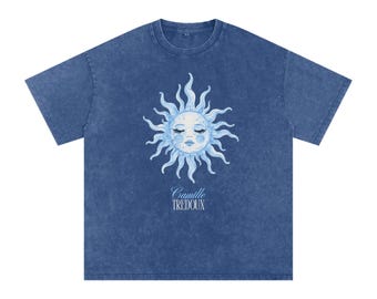 Moonlight Unisex Snow Washed Oversized Cotton T-Shirt