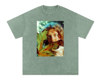 Camille Portrait Unisex Snow-Washed Oversized T-Shirt