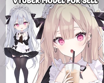Cute Maid Vtuber Model | Fully Rigged Live2D, Ready to Use (Digital Download)