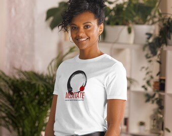 Meditera i den stora enkelhetens meditationst-shirt | Mindfulness-meditationst-shirt | Andlig gåva | Present till yogalärare | Zen Rebel