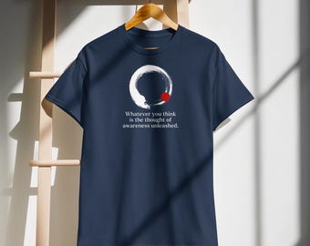 Tanke om medvetenhet släpps lös meditation T-shirt | Mindfulness meditation T-shirt | Andlig gåva | Present till yogalärare | Zen Rebel