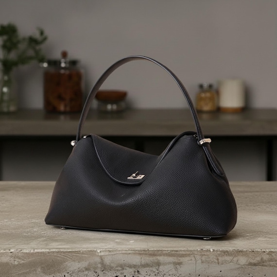 Women's Genuine Cowhide Leather Bag: Ladies Leather Shoulder Purse