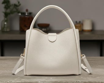 Borsa in vera pelle per donna: borsa in vera pelle di vacchetta da donna