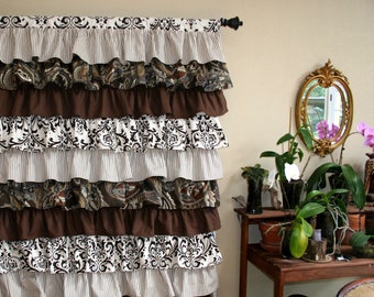 Custom Ruffled Curtain - Layered Style Starting at: