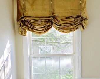 Flower Roman Curtains Kitchen Balloon Shades Cafe Rustic Sheer Ornament New FA 