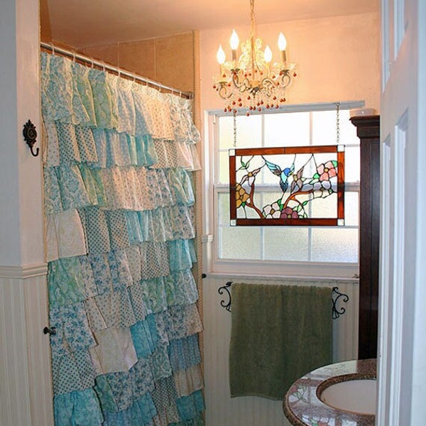 Custom Ruffled Curtains - Patchwork Style Starting at: