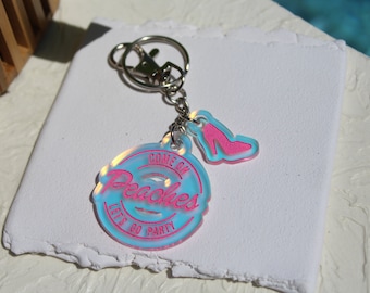 Custom Iridescent Party Keychain