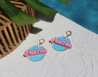 Custom Malibu Name Dangling Earrings // Barbie