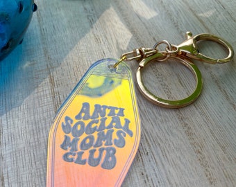 Anti Social Moms Club Keychain
