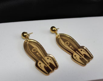 Rocket Ship in Gold