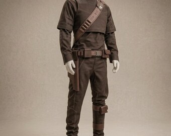 Costume de cosplay Mandalorian Din Djarin avec ceinture | Combinaison de vol Star Wars Bounty Hunter
