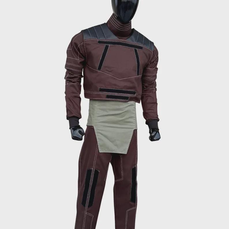 Traje de vuelo mandaloriano y chaleco antibalas de Din Djarin, cazarrecompensas Besker. imagen 2