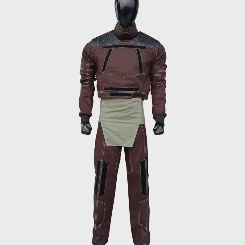 Traje de vuelo mandaloriano y chaleco antibalas de Din Djarin, cazarrecompensas Besker. imagen 3