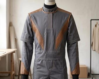 Traje de vuelo de Star Wars Mandaloriano inspirado en Bo-Katan (versión masculina) / Disfraz de cosplay / Traje de cazarrecompensas de 3 piezas