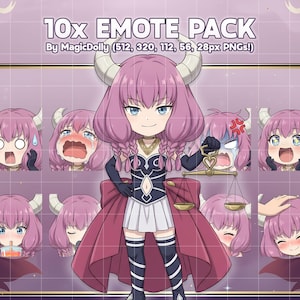 Frieren Aura Chibi Emotes/Sticker für Twitch/Discord (Digital Download)