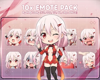Inori Yuzuriha Emotes: Guilty Crown Chibi Emoji (Digital Download)